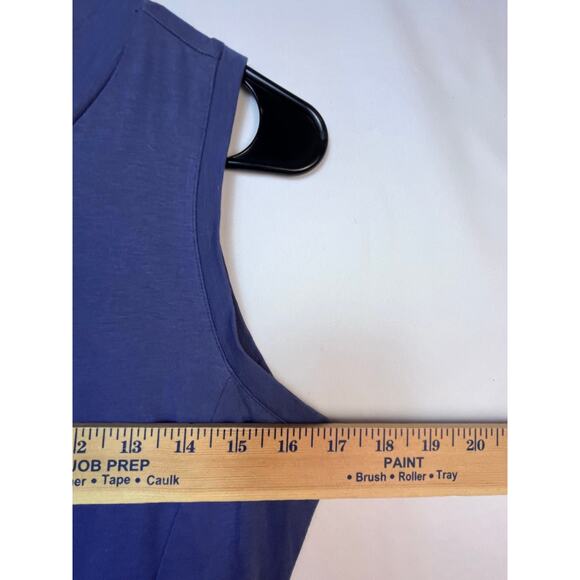 Toad & Co Womens Med Blue Fit and Flare Sleeveless Knit Summer Athleisure Dress - Picture 4 of 9
